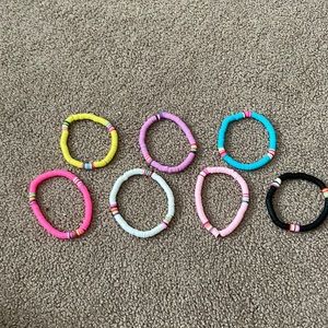 Clay bead bracelets. Brand new. In great condition!